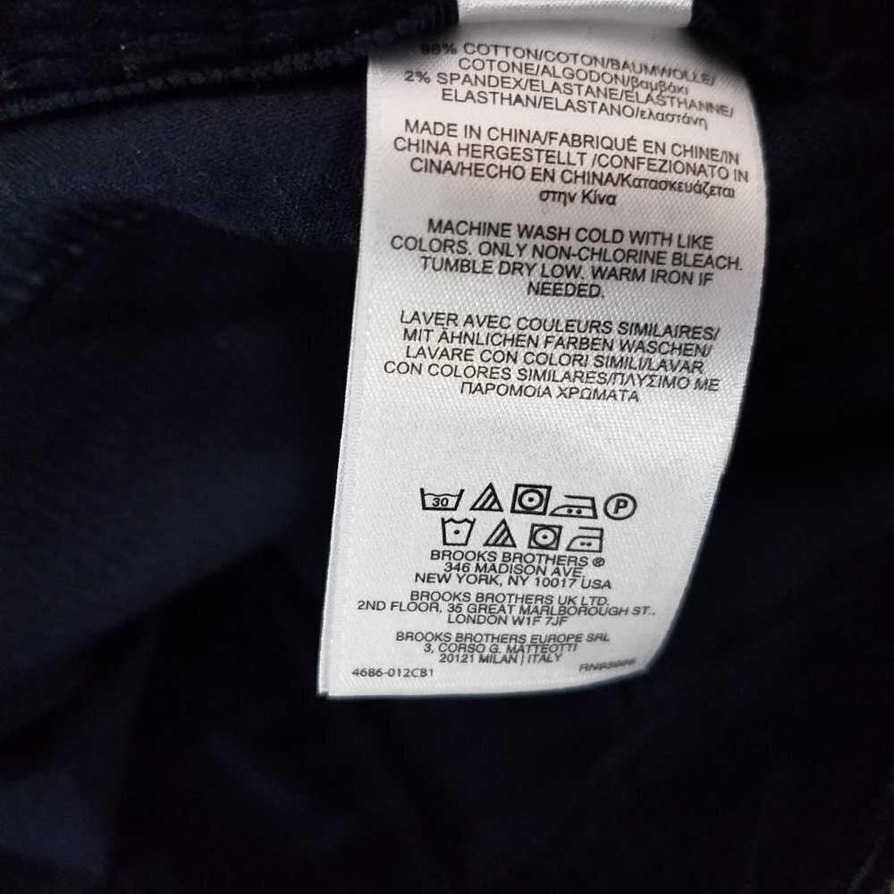 NWT Brooks Brothers Corduroy Pants Straight Blue Womens 2 Preppy Work Casual - Picture 7 of 8